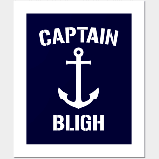 Nautical Captain Bligh Personalized Boat Anchor Posters and Art